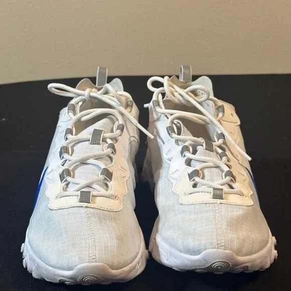 2019 Nike React Element 55 Running Shoes (White/ Royal Blue) Size 11 - Picture 4 of 6